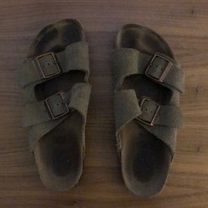 birkenstock taupe suede arizona